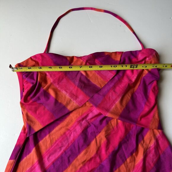 lauren ralph lauren halter tankini top Striped Size 12 New with Tags - Picture 4 of 11